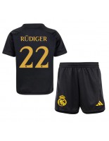Real Madrid Antonio Rudiger #22 Kolmaspaita Lasten 2023-24 Lyhythihainen (+ shortsit)